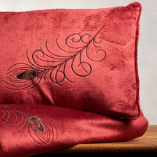 Burgundy Throw Blanket & Pillow