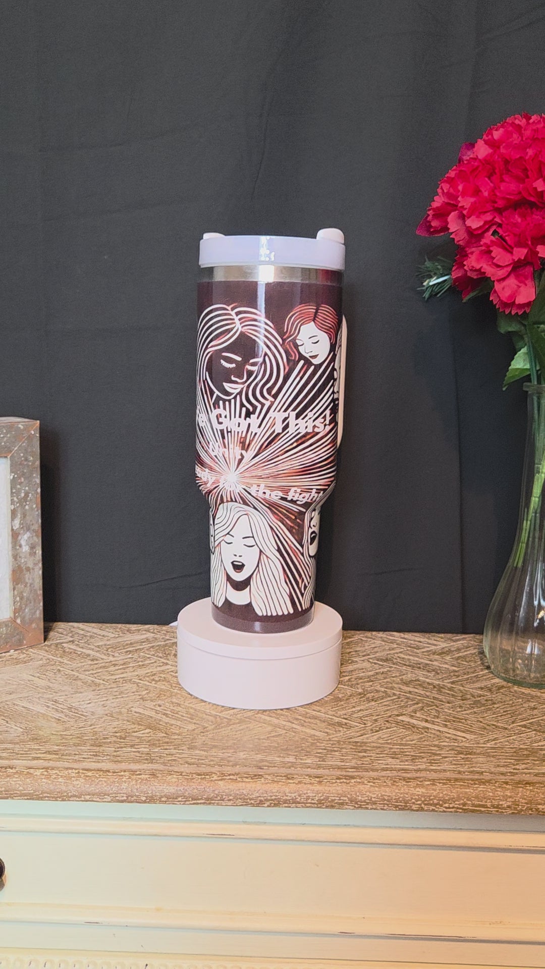 Her Power Within 40 oz Affirmation Tumbler - Empowering Drinkware for Women